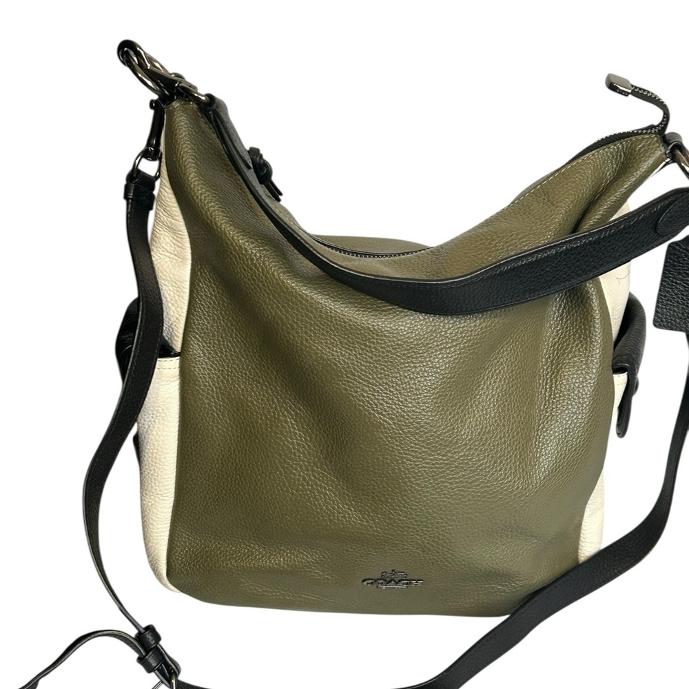 Coach Penny Crossbody Shoulder Bag Purse Colorblock Green, Black A2122-6154 - Picture 5 of 16